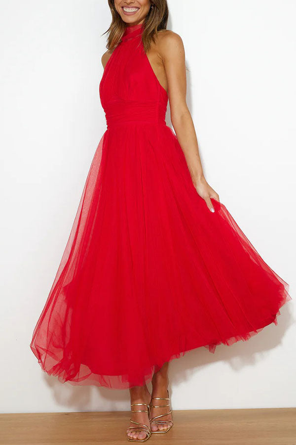 French Fairy, Ethereal Chiffon Patchwork Detail Suspender Long Dress