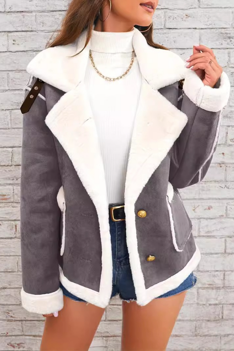 Collared Plush Warm Winter Coat