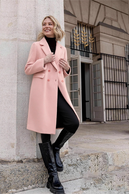 Wool Blend Loose Slim Overcoat