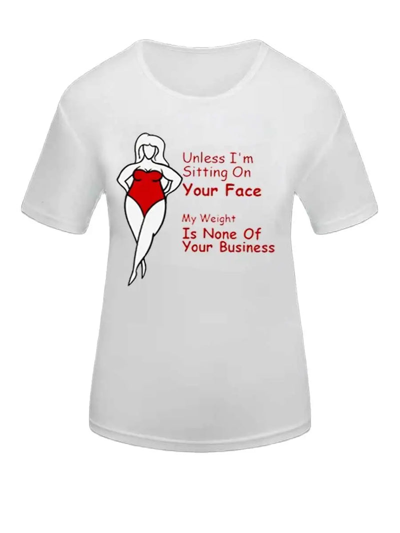 Summer Lady Oversized T-shirt Black White Short Sleeve Print Graphic Tops