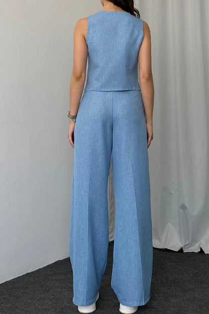 Color Vest Two-piece Set