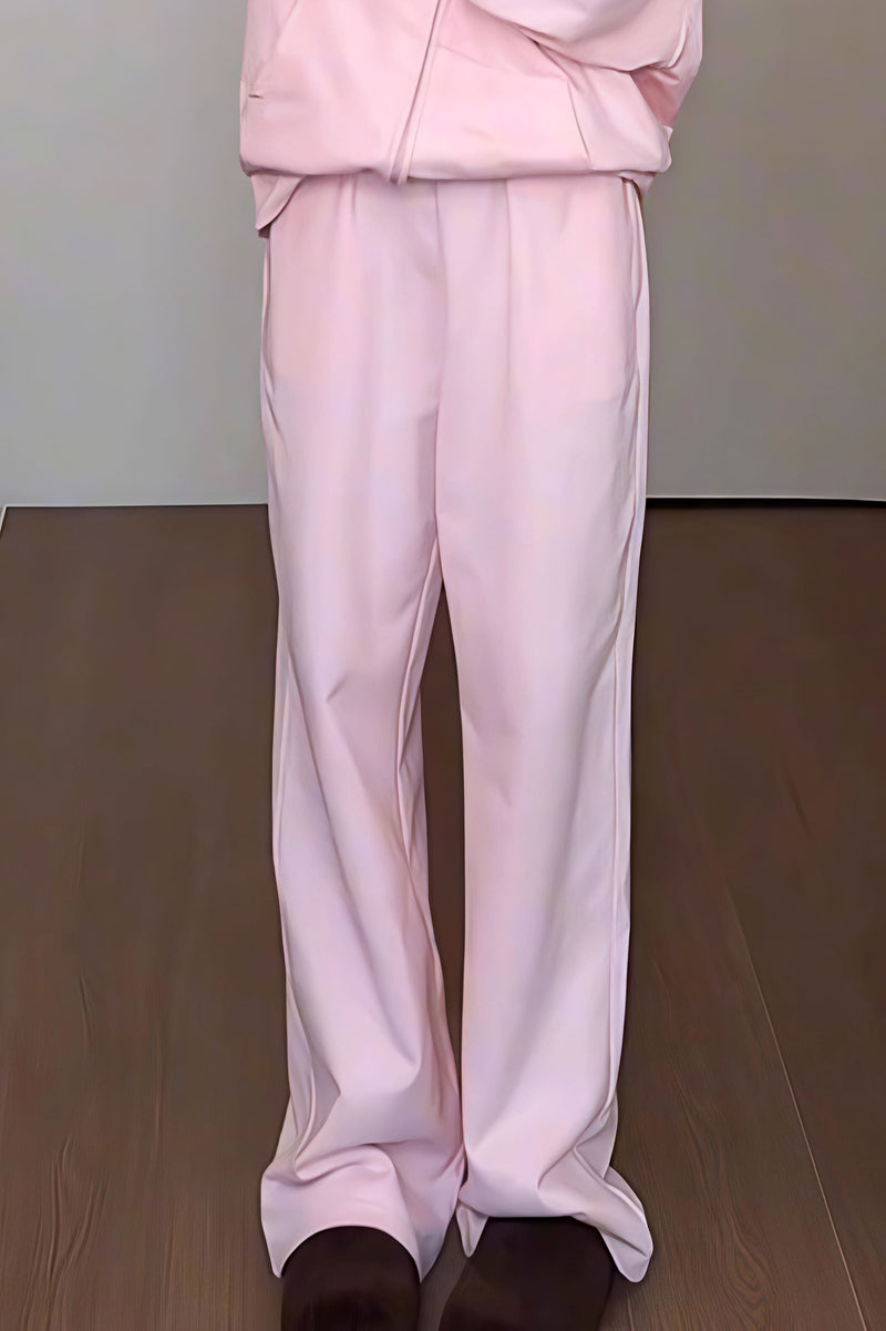 Retro Pink Relaxed Wide Leg Pants