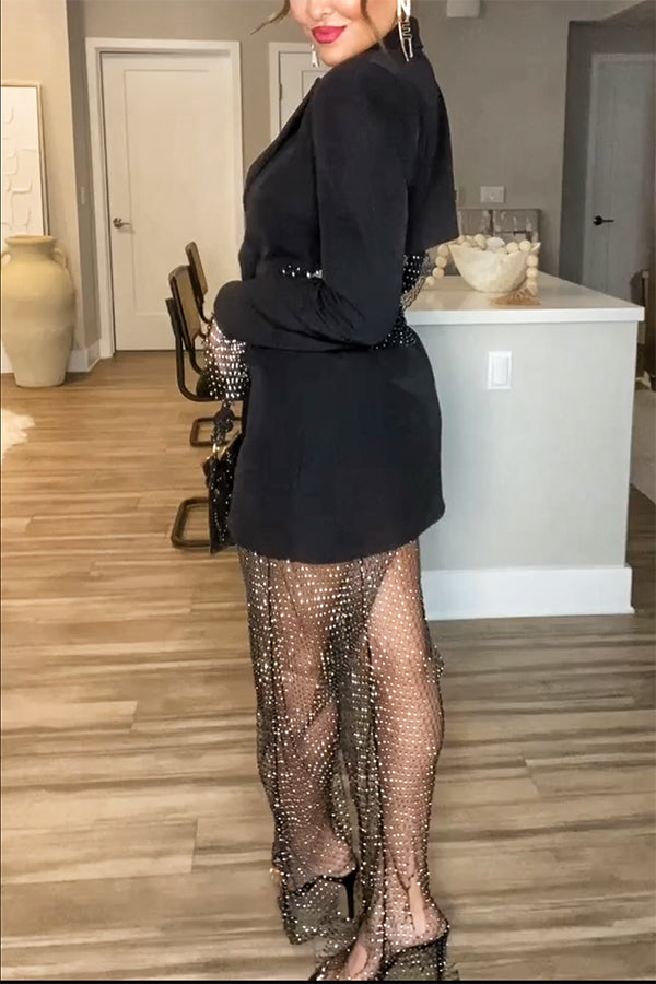 Best Layering Items Mesh Elastic Waistband Wide Leg Pants