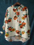 Women's Casual Vintage Flower Print Shirt