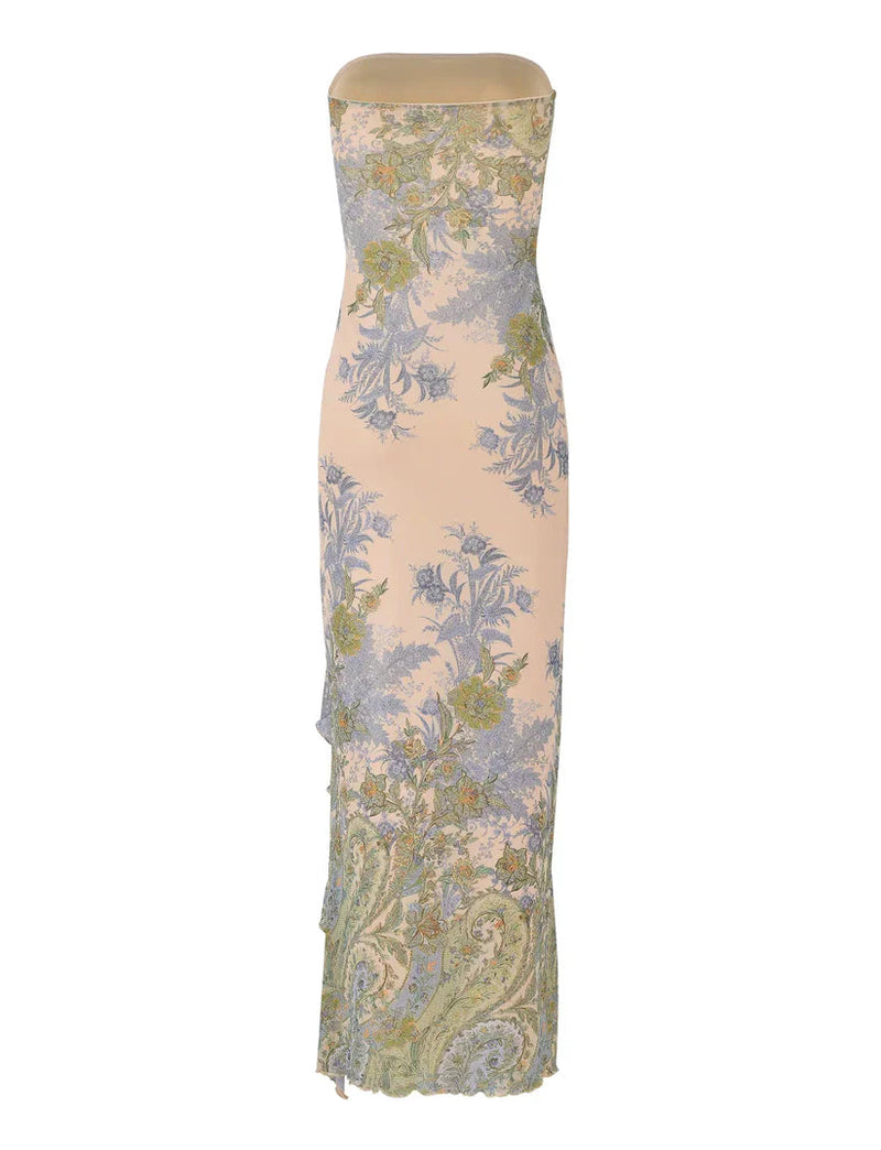 Theo Maxi Dress Tapestry™ — Command Every Gaze With Effortless Seductive Grace