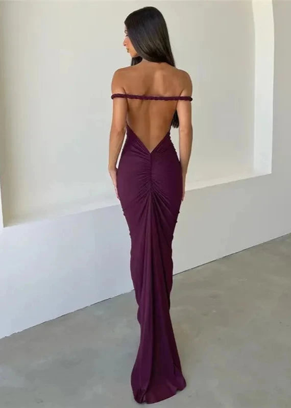 Backless Sling Slim-fit Long Dress