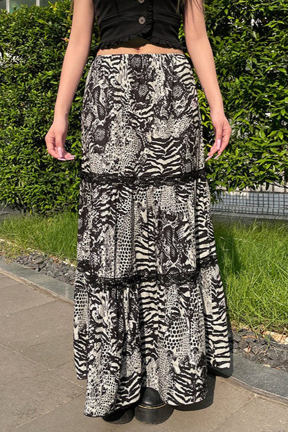 Flowy Tiered Maxi Skirt