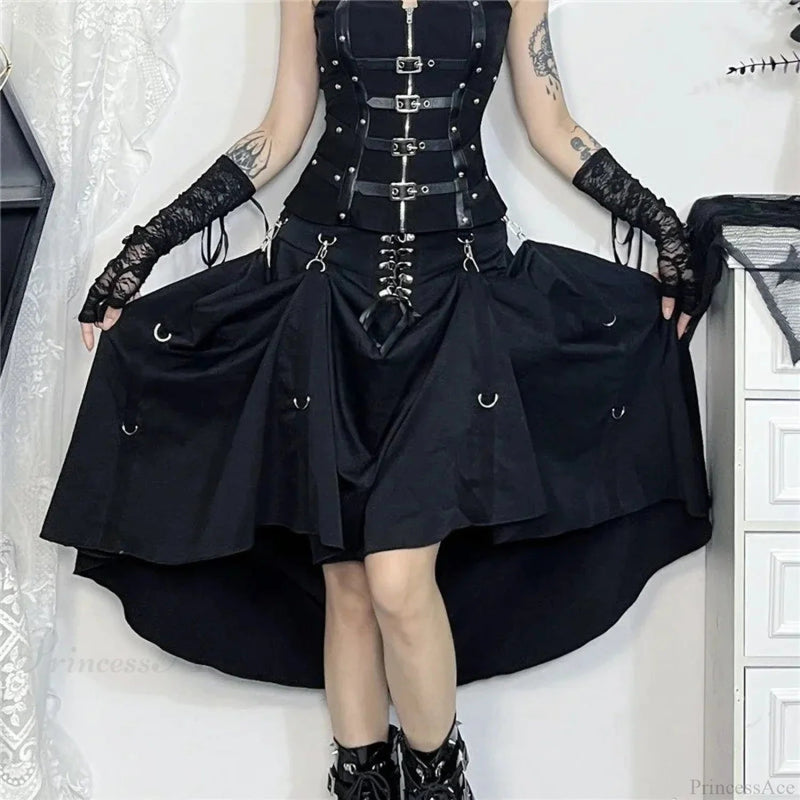 Dark Sway A-line Skirt