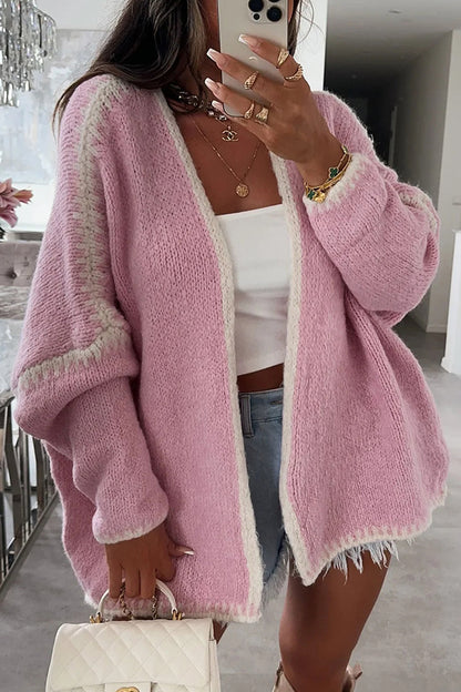 Fashionable Long-sleeved Loose Knitted Cardigan