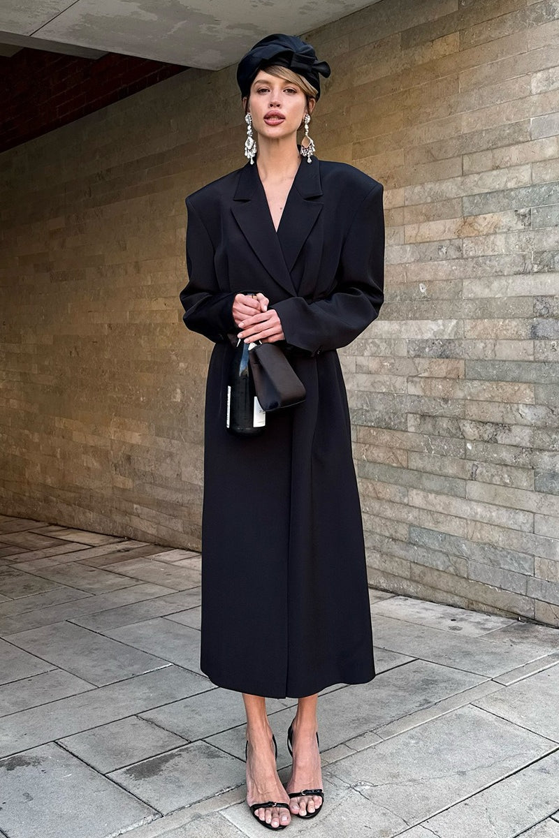 Longline Belted Trench Overcoat