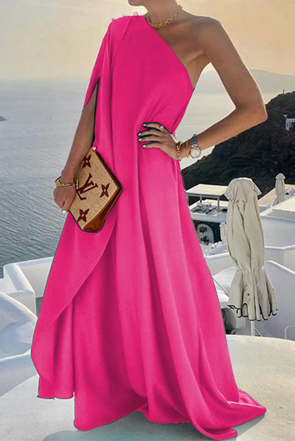 Alyse One Shoulder A-line Maxi Dress