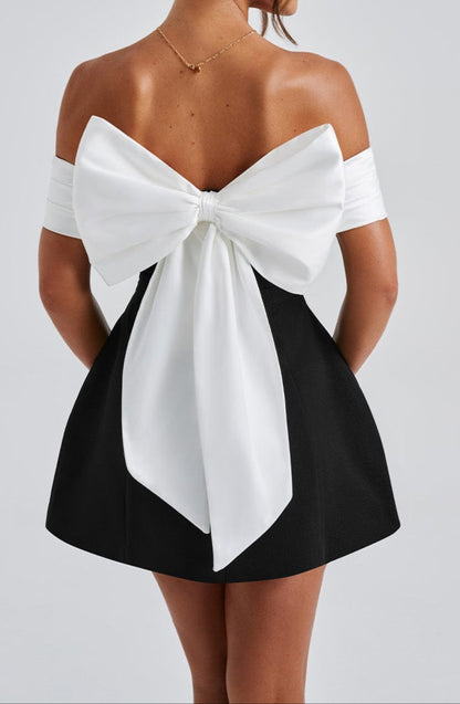 Luciana Mini Dress - Black/white