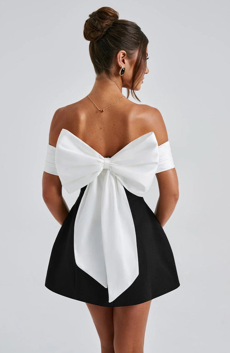 Backless Bow Mini Dress 35