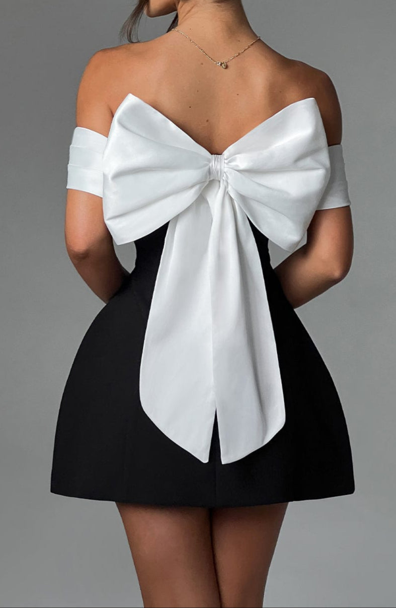 Luciana Mini Dress - Black/white