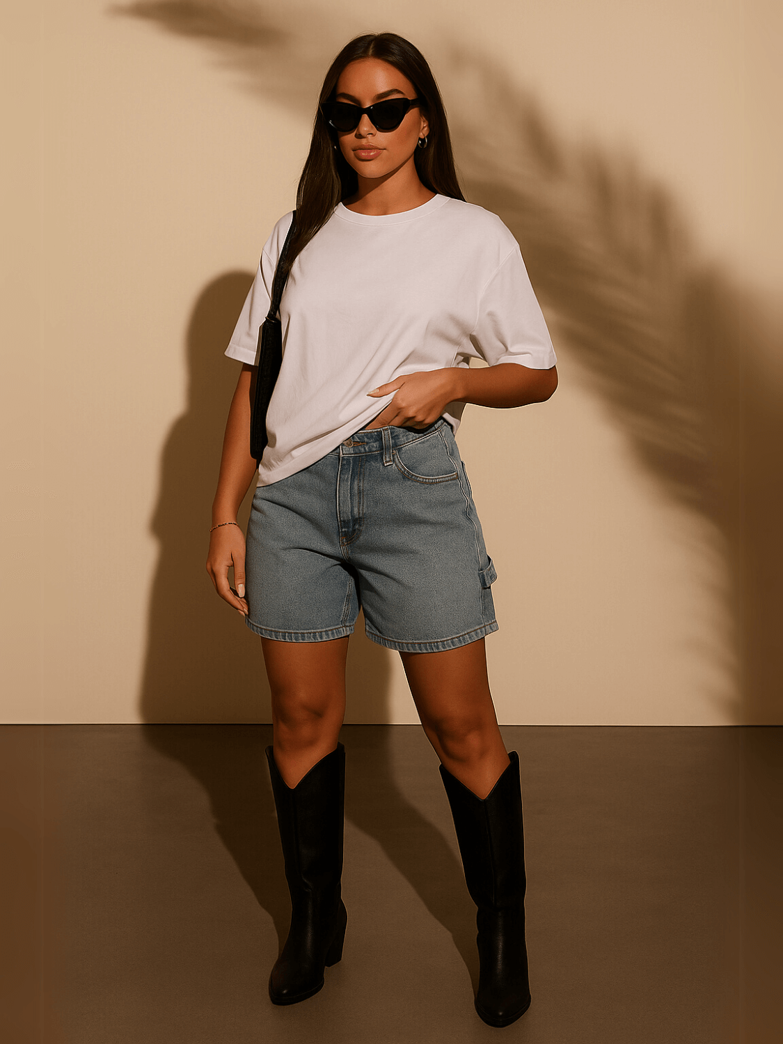 Indio Denim Dad Shorts - Denim