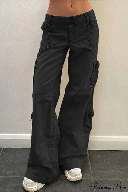 Denim Street Pocket Low Waist Cargo Pants