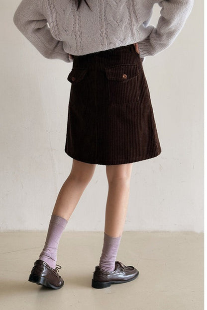 Cord Mini Skirt