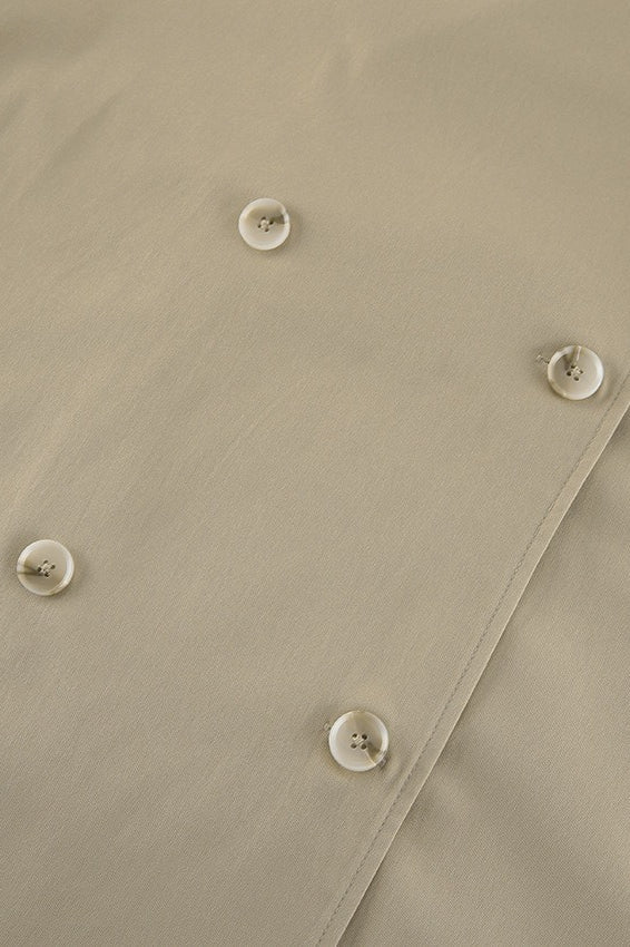 Khaki Belted Trench Midi Coat