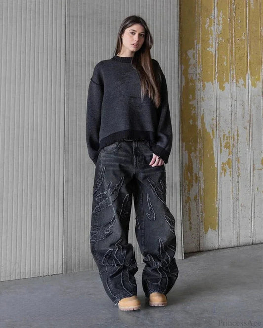 Distressed Gothic Baggy Pant