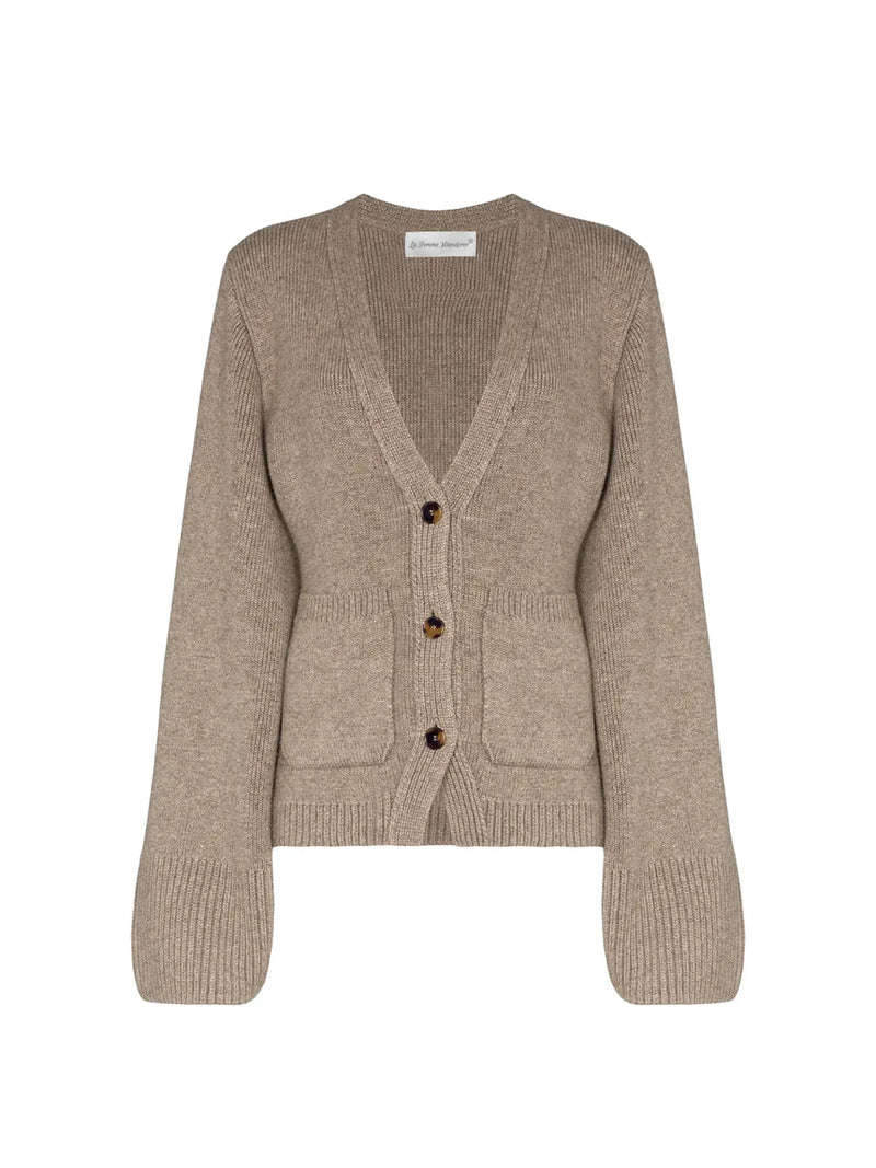 V-neck Button Knitted Cardigan