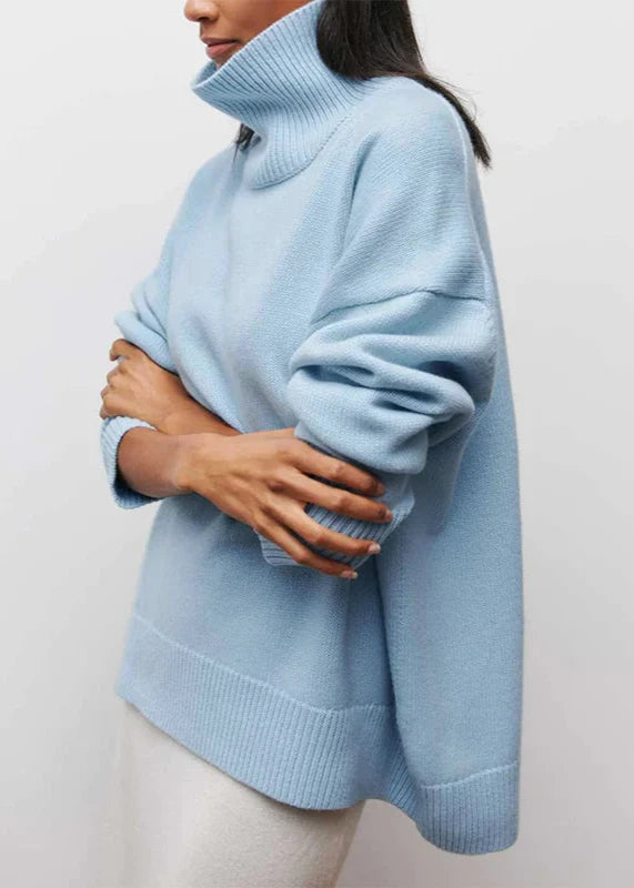 Cozy Turtleneck Pullover - Color Sweater