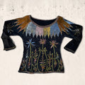 Women's Three-dimensional Plant And Flower Pattern Casual Round-neck Sweater elevenforest