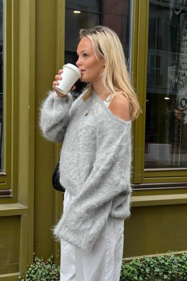 Soft Cozy Off-the-shoulder Sweater