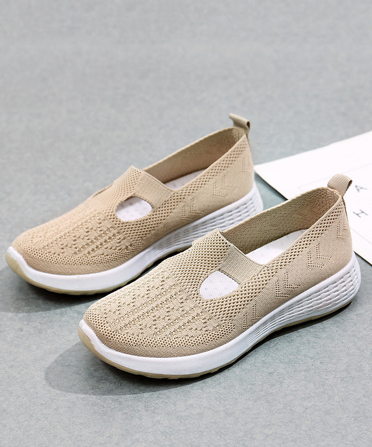Platform Flat Shoes for Pink Breathable Mesh