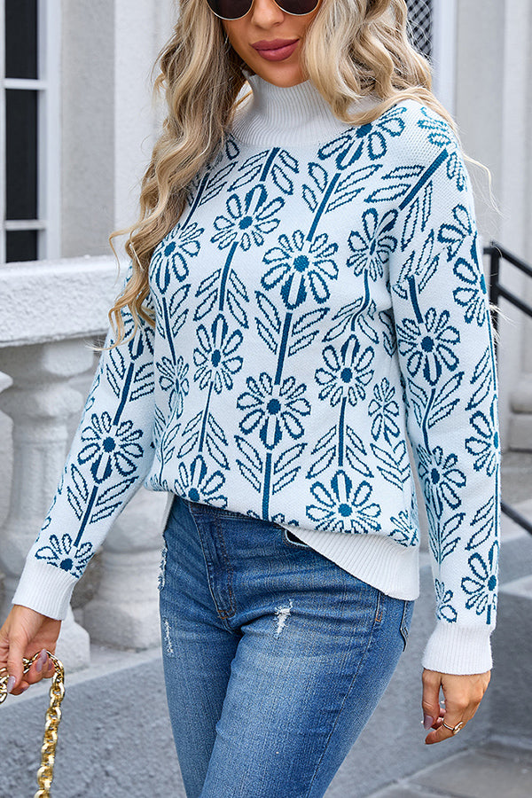 Fashionable Knitted Turtleneck Loose Sweater