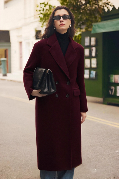 Wool Blend Loose Slim Overcoat