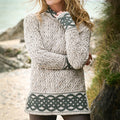 Woman Celtic Jacquard Aran Sweater elevenforest