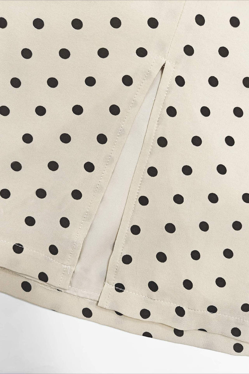 Polka Dot Slim Fit Skirt