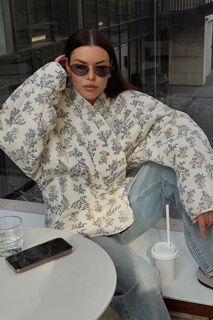 Print Quilted Coat