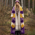 Retro Boho Style Contrast Color Comfortable Thick Cardigan elevenforest