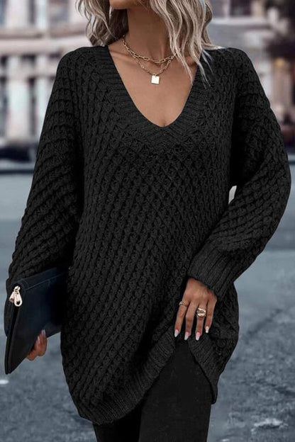 Drop Shoulder Cotton Oversized Sweater