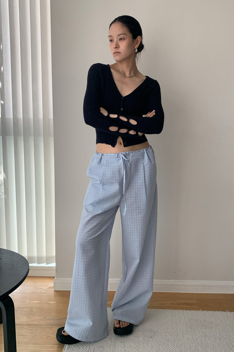 Loose Fit Checkered Pants