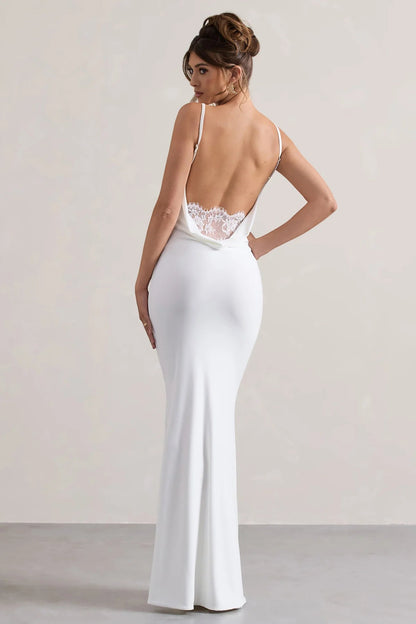Veloria™ Luxe Lace-back Maxi Dress — Command Every Room With Irresistible Confidence and Timeless Elegance