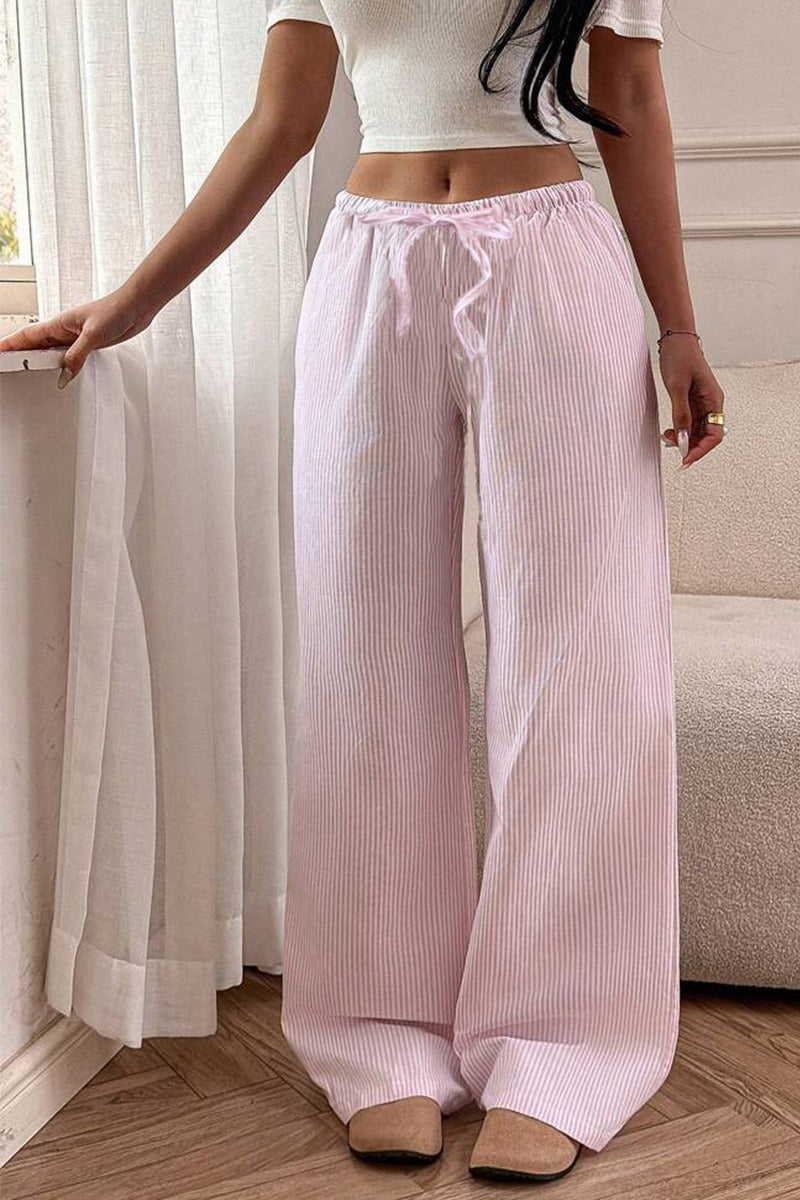 Pink Wide Leg Knit Pants