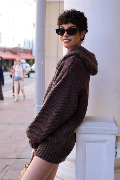 Asymmetrical Zipper Loose Comfort Sweater