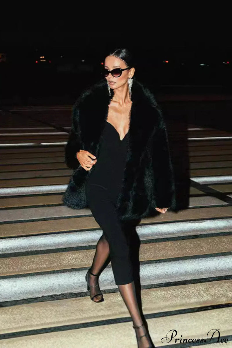 Eco Faux Fur Cropped Coat