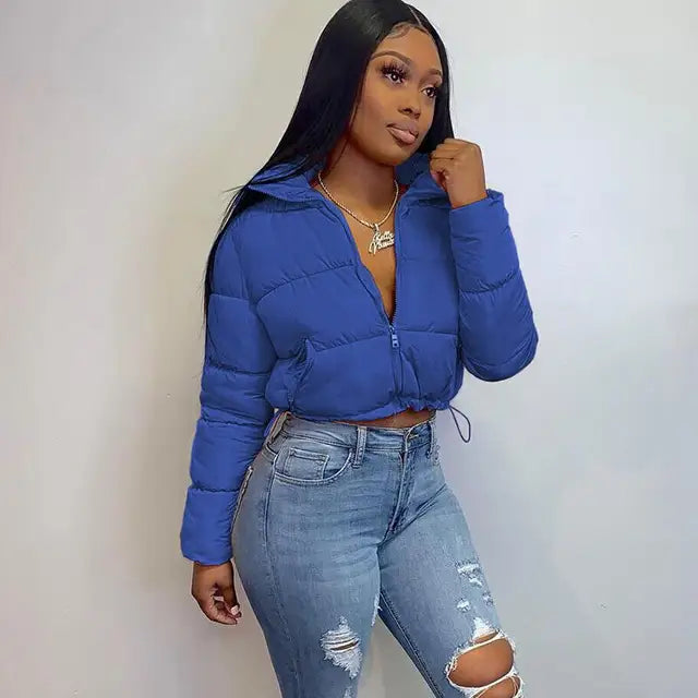 Fall Winter Down Coat Puffer Jacket and Coats for Bubble Outerwear Cropped Outwear Oversized Clothing