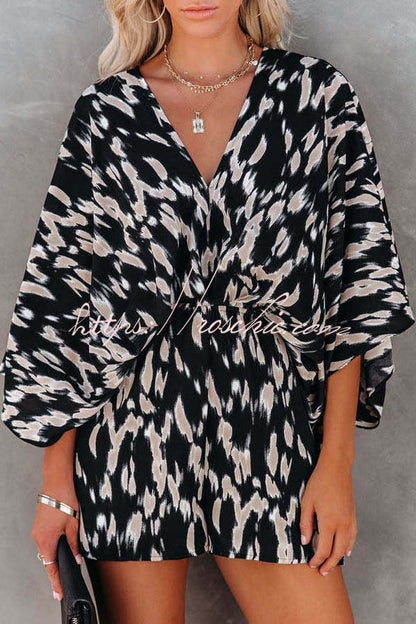 On the Lookout Linden Printed Kimono Romper