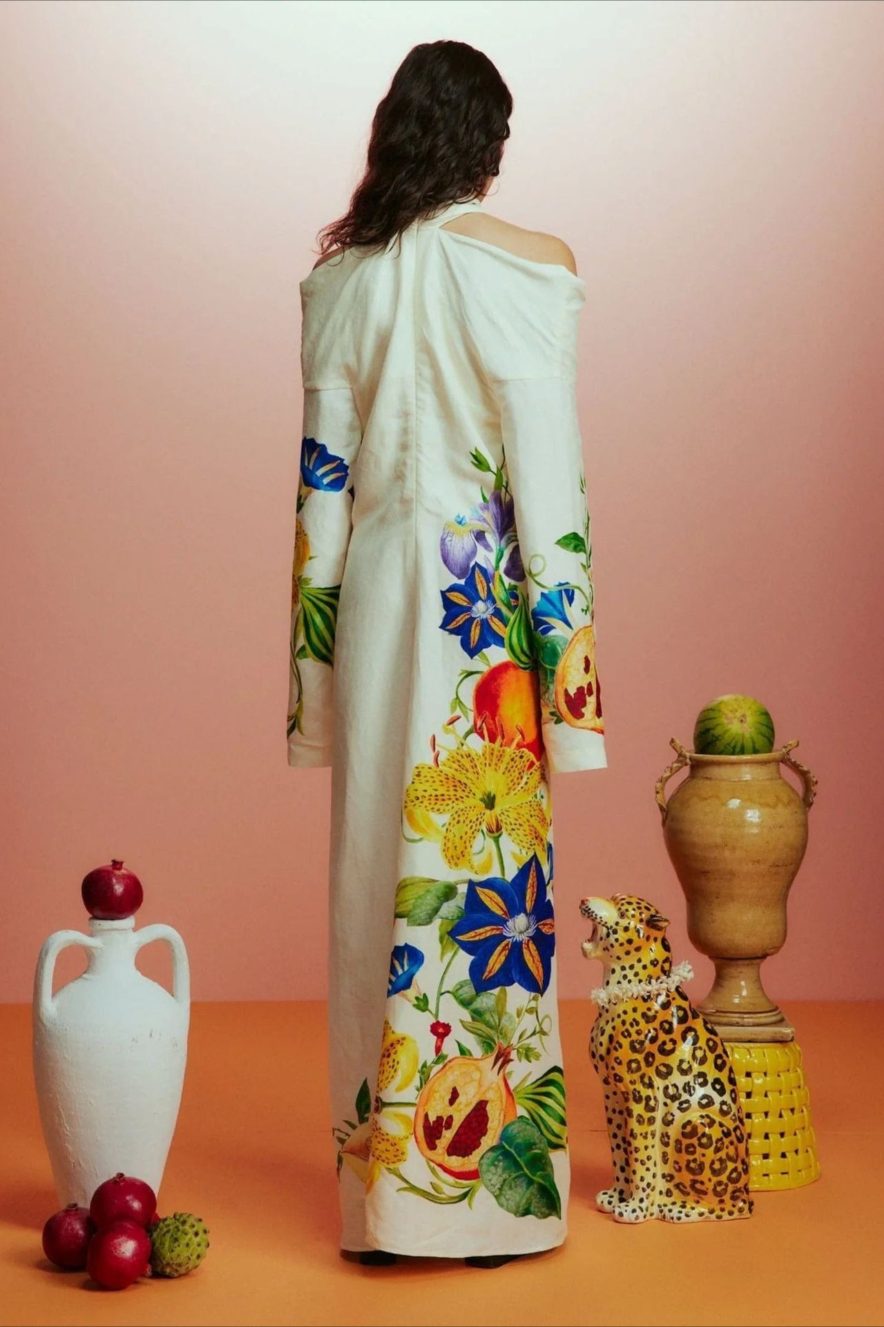 Print Off Shoulder Maxi Dress