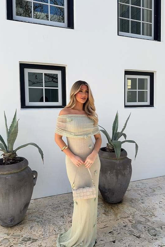 Off Shoulder Maxi Dress