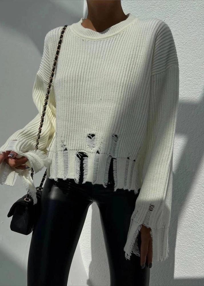 Ripped Knitted Sweater
