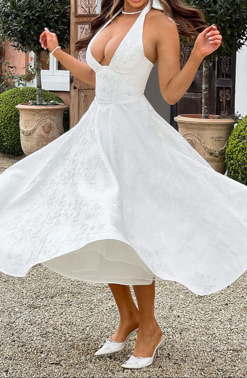 Clara Midi Dress - Ivory