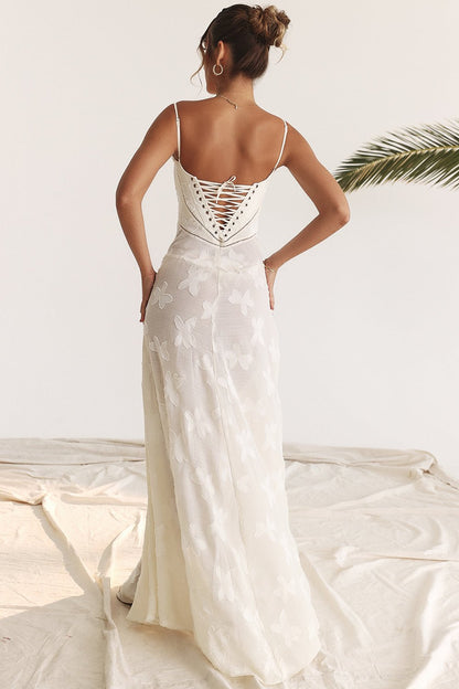 Spaghetti Strap Maxi Dress - Chest Wrap Bandage