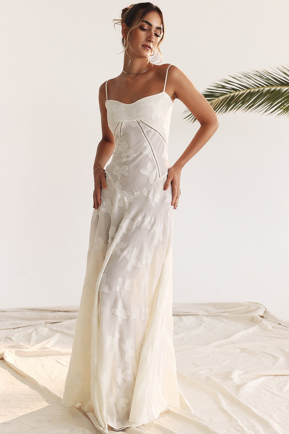 Spaghetti Strap Maxi Dress - Chest Wrap Bandage