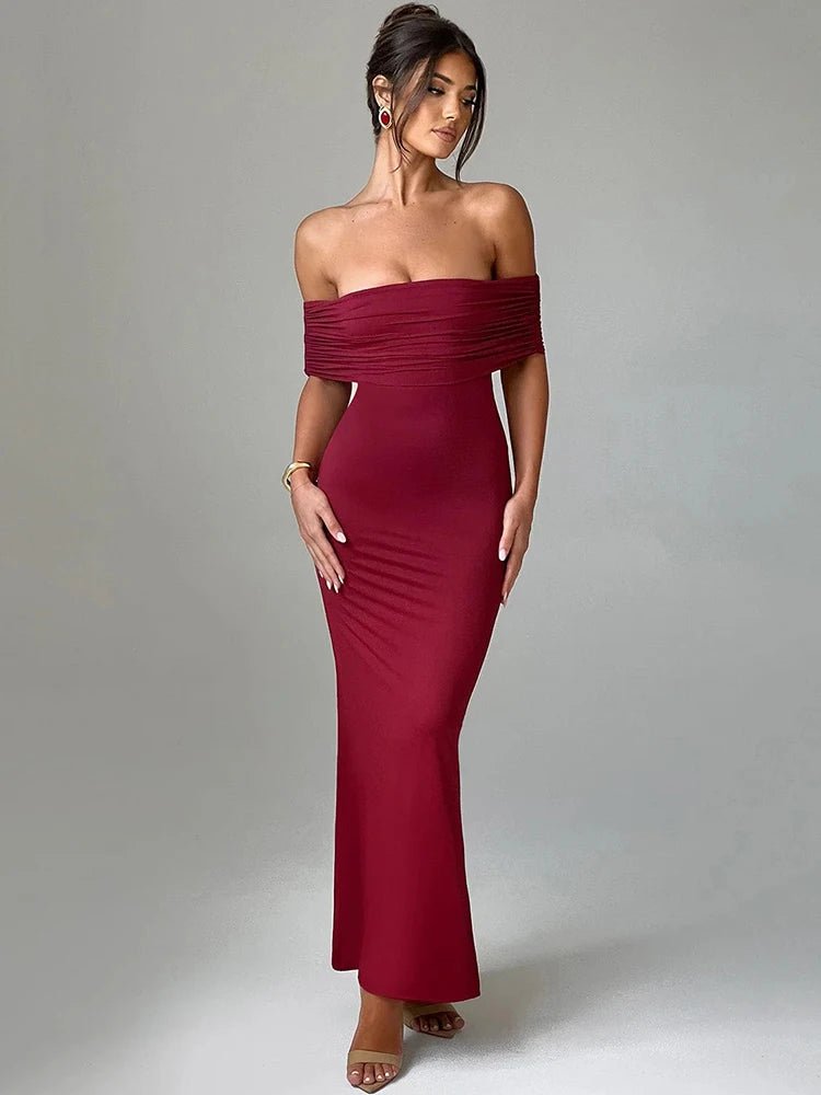Strapless Black Maxi Dress
