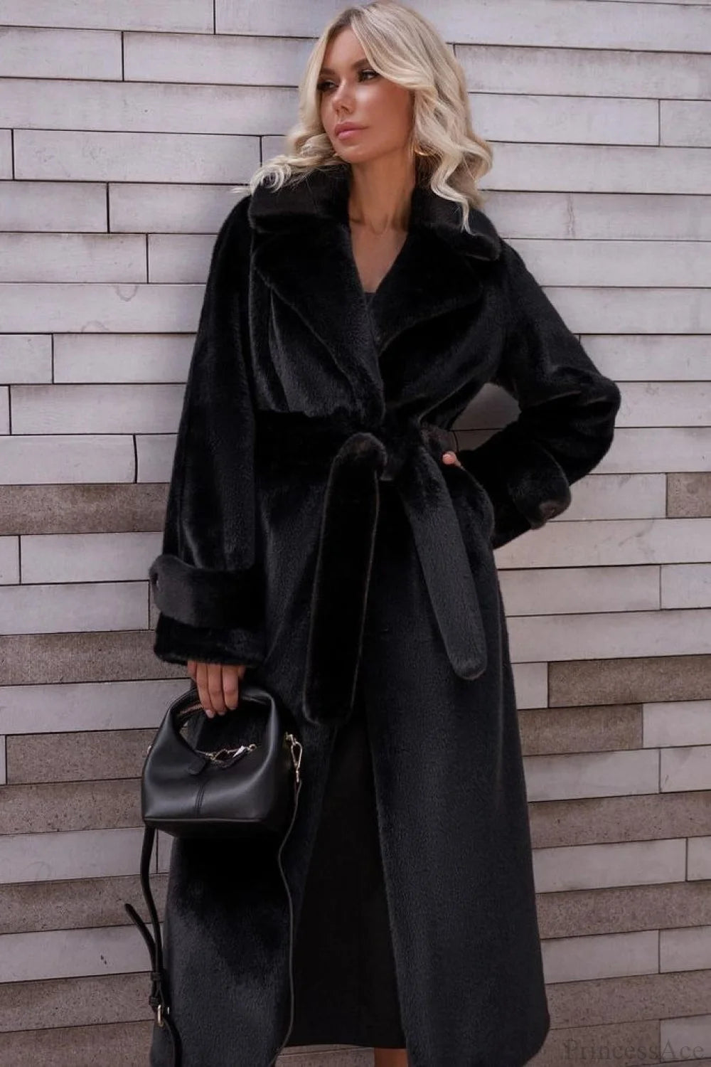 Thickened Plush Faux Fur Overcoat